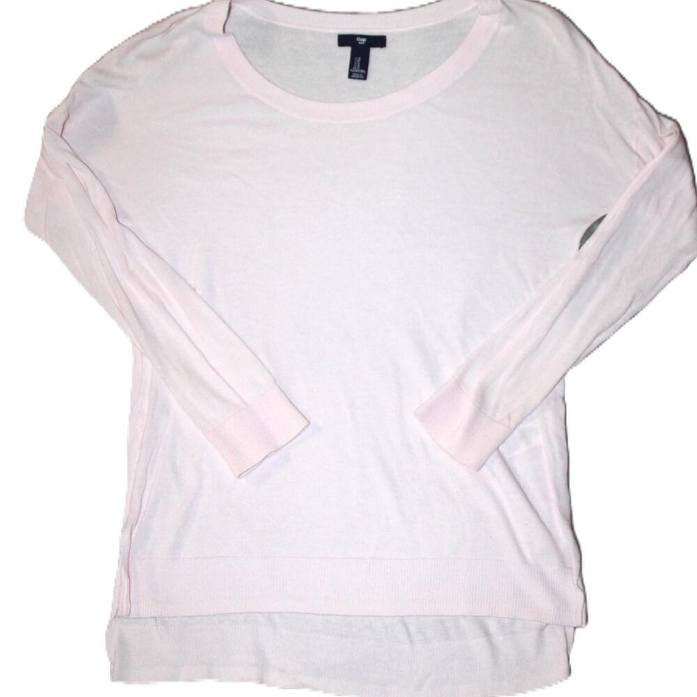 Gap Sweater Womens S Pink Cotton Viscose Crew Neck Pullover Lightweight